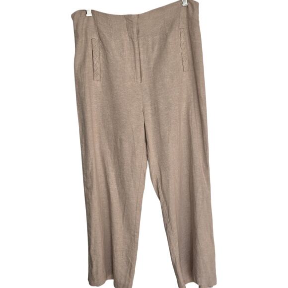 Jason Wu Pants - Jason Wu Quiet Luxury Linen Minimalist Pants Coastal Natural Braided Women 6